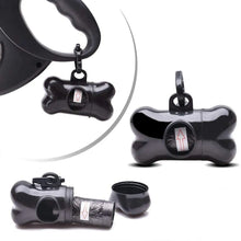 Load image into Gallery viewer, Pet Poop Bags Disposable Dog Waste Bags, Bulk Poop Bags with Leash Clip and Bone Bag Dispenser 5Roll(75Pcs) Bags with Paw Prints