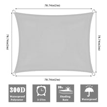 Load image into Gallery viewer, outdoor waterproof awning garden terrace impermeable exterior awnings for patio,beach, camping, patio, swimming pool Shade sail