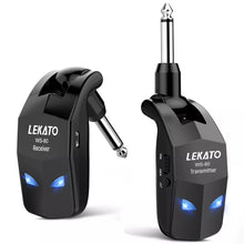 Load image into Gallery viewer, Lekato Wireless Guitar System 2.4Ghz Guitar Transmitter Receiver For Electric Guitar Wireless Transmitter Built-In Rechargeable