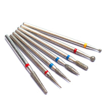 Load image into Gallery viewer, 7pcs/Set Diamond Nail Drill Bit Rotery Electric Milling Cutters For Pedicure Manicure Files Cuticle Burr Nail Tools Accessories