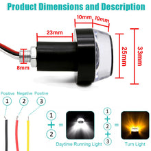 Load image into Gallery viewer, 12V CNC Turn Signals Motorcycle LED Handle Blinker for 22mm Handlebar Signal Light Flashing Handle Bar Motorcycle Accessories