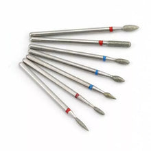 Load image into Gallery viewer, 7pcs/Set Diamond Nail Drill Bit Rotery Electric Milling Cutters For Pedicure Manicure Files Cuticle Burr Nail Tools Accessories