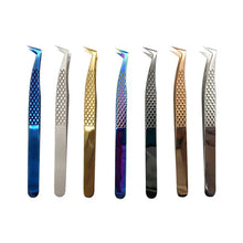 Load image into Gallery viewer, 1Pcs Eyelashes Tweezers Stainless Steel superhard  High Precision Anti-static tweezers for Eyelash Extensions Lashes tools