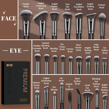 Load image into Gallery viewer, MAANGE Professional Gift Box 25 Pieces Makeup Brushes Kit Face Eye Beauty Brushes For Foundation Conceal Eyeshadow Contour Brush