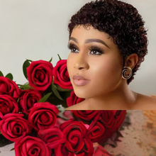 Load image into Gallery viewer, Malaysian Hair Wig Remy Short Natural Curly Glueless Human Wigs Pixie Cut Wig Ombre Short Machine Made Human Hair Wig