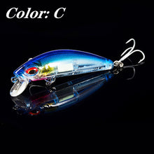 Load image into Gallery viewer, 1Pcs 3D Eyes Luminous Minnow Fishing Lures 7cm 11.5g Jig Sinking  Wobblers Hard Bait Artificial Crankbait Night Fishing Pesca