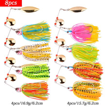 Load image into Gallery viewer, 4pcs/8Pcs Fishing Lure Wobbler Lures Spinners Spoon Bait For Pike Peche Tackle All Artificial Baits Metal Sequins Spinnerbait