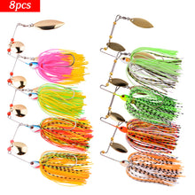 Load image into Gallery viewer, 4pcs/8Pcs Fishing Lure Wobbler Lures Spinners Spoon Bait For Pike Peche Tackle All Artificial Baits Metal Sequins Spinnerbait