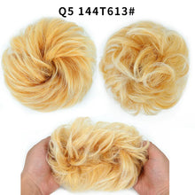 Load image into Gallery viewer, Synthetic Hair Bun Wig Ladies Ponytail Hair Extension Scrunchie Elastic Wave Curly Hairpieces Scrunchie Wrap