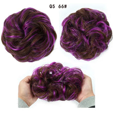 Load image into Gallery viewer, Synthetic Hair Bun Wig Ladies Ponytail Hair Extension Scrunchie Elastic Wave Curly Hairpieces Scrunchie Wrap