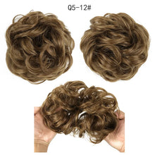 Load image into Gallery viewer, Synthetic Hair Bun Wig Ladies Ponytail Hair Extension Scrunchie Elastic Wave Curly Hairpieces Scrunchie Wrap