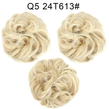 Load image into Gallery viewer, Synthetic Hair Bun Wig Ladies Ponytail Hair Extension Scrunchie Elastic Wave Curly Hairpieces Scrunchie Wrap