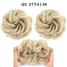 Load image into Gallery viewer, Synthetic Hair Bun Wig Ladies Ponytail Hair Extension Scrunchie Elastic Wave Curly Hairpieces Scrunchie Wrap