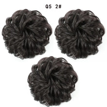 Load image into Gallery viewer, Synthetic Hair Bun Wig Ladies Ponytail Hair Extension Scrunchie Elastic Wave Curly Hairpieces Scrunchie Wrap
