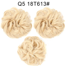 Load image into Gallery viewer, Synthetic Hair Bun Wig Ladies Ponytail Hair Extension Scrunchie Elastic Wave Curly Hairpieces Scrunchie Wrap