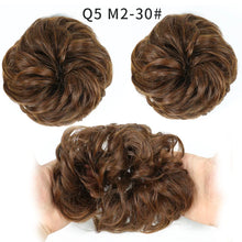 Load image into Gallery viewer, Synthetic Hair Bun Wig Ladies Ponytail Hair Extension Scrunchie Elastic Wave Curly Hairpieces Scrunchie Wrap