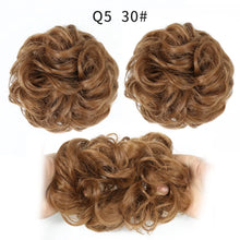 Load image into Gallery viewer, Synthetic Hair Bun Wig Ladies Ponytail Hair Extension Scrunchie Elastic Wave Curly Hairpieces Scrunchie Wrap