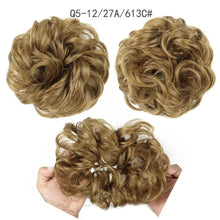 Load image into Gallery viewer, Synthetic Hair Bun Wig Ladies Ponytail Hair Extension Scrunchie Elastic Wave Curly Hairpieces Scrunchie Wrap