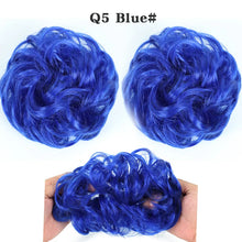 Load image into Gallery viewer, Synthetic Hair Bun Wig Ladies Ponytail Hair Extension Scrunchie Elastic Wave Curly Hairpieces Scrunchie Wrap