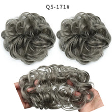 Load image into Gallery viewer, Synthetic Hair Bun Wig Ladies Ponytail Hair Extension Scrunchie Elastic Wave Curly Hairpieces Scrunchie Wrap