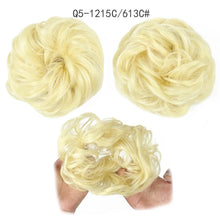 Load image into Gallery viewer, Synthetic Hair Bun Wig Ladies Ponytail Hair Extension Scrunchie Elastic Wave Curly Hairpieces Scrunchie Wrap