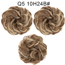 Load image into Gallery viewer, Synthetic Hair Bun Wig Ladies Ponytail Hair Extension Scrunchie Elastic Wave Curly Hairpieces Scrunchie Wrap