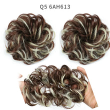 Load image into Gallery viewer, Synthetic Hair Bun Wig Ladies Ponytail Hair Extension Scrunchie Elastic Wave Curly Hairpieces Scrunchie Wrap