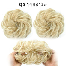 Load image into Gallery viewer, Synthetic Hair Bun Wig Ladies Ponytail Hair Extension Scrunchie Elastic Wave Curly Hairpieces Scrunchie Wrap
