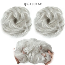 Load image into Gallery viewer, Synthetic Hair Bun Wig Ladies Ponytail Hair Extension Scrunchie Elastic Wave Curly Hairpieces Scrunchie Wrap
