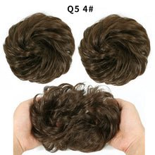 Load image into Gallery viewer, Synthetic Hair Bun Wig Ladies Ponytail Hair Extension Scrunchie Elastic Wave Curly Hairpieces Scrunchie Wrap