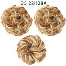 Load image into Gallery viewer, Synthetic Hair Bun Wig Ladies Ponytail Hair Extension Scrunchie Elastic Wave Curly Hairpieces Scrunchie Wrap