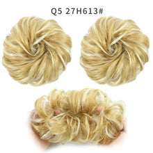 Load image into Gallery viewer, Synthetic Hair Bun Wig Ladies Ponytail Hair Extension Scrunchie Elastic Wave Curly Hairpieces Scrunchie Wrap