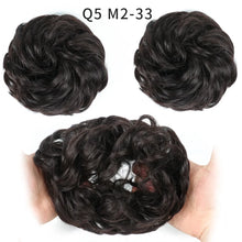 Load image into Gallery viewer, Synthetic Hair Bun Wig Ladies Ponytail Hair Extension Scrunchie Elastic Wave Curly Hairpieces Scrunchie Wrap