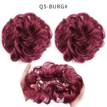 Load image into Gallery viewer, Synthetic Hair Bun Wig Ladies Ponytail Hair Extension Scrunchie Elastic Wave Curly Hairpieces Scrunchie Wrap