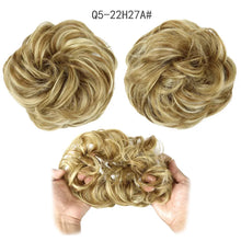 Load image into Gallery viewer, Synthetic Hair Bun Wig Ladies Ponytail Hair Extension Scrunchie Elastic Wave Curly Hairpieces Scrunchie Wrap
