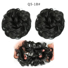 Load image into Gallery viewer, Synthetic Hair Bun Wig Ladies Ponytail Hair Extension Scrunchie Elastic Wave Curly Hairpieces Scrunchie Wrap