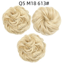 Load image into Gallery viewer, Synthetic Hair Bun Wig Ladies Ponytail Hair Extension Scrunchie Elastic Wave Curly Hairpieces Scrunchie Wrap