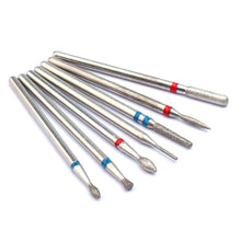 Load image into Gallery viewer, 7pcs/Set Diamond Nail Drill Bit Rotery Electric Milling Cutters For Pedicure Manicure Files Cuticle Burr Nail Tools Accessories