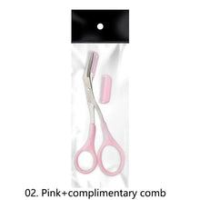 Load image into Gallery viewer, Eyebrow Trimmer Scissor Beauty Products for Women Eyebrow Scissors with Comb Eyebrow Shaver Makeup Tools Beauty Scissors