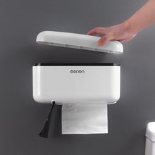Load image into Gallery viewer, Paper Towel Dispenser Toilet Paper Holder Waterproof Tissue Box Wall Mount Storage Shelf Rack Paper Storage Box Bathroom Product