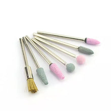 Load image into Gallery viewer, 7pcs/Set Diamond Nail Drill Bit Rotery Electric Milling Cutters For Pedicure Manicure Files Cuticle Burr Nail Tools Accessories