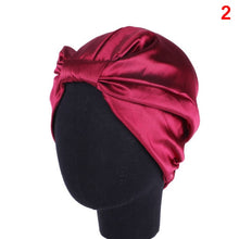 Load image into Gallery viewer, Women Night Sleep Hat Adjust Satin Bonnet Hair Styling Cap Long Hair Care 29 Styles Silk Head Wrap Shower Cap Hair Styling Tools