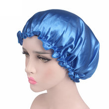 Load image into Gallery viewer, Women Night Sleep Hat Adjust Satin Bonnet Hair Styling Cap Long Hair Care 29 Styles Silk Head Wrap Shower Cap Hair Styling Tools