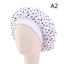 Load image into Gallery viewer, Women Night Sleep Hat Adjust Satin Bonnet Hair Styling Cap Long Hair Care 29 Styles Silk Head Wrap Shower Cap Hair Styling Tools