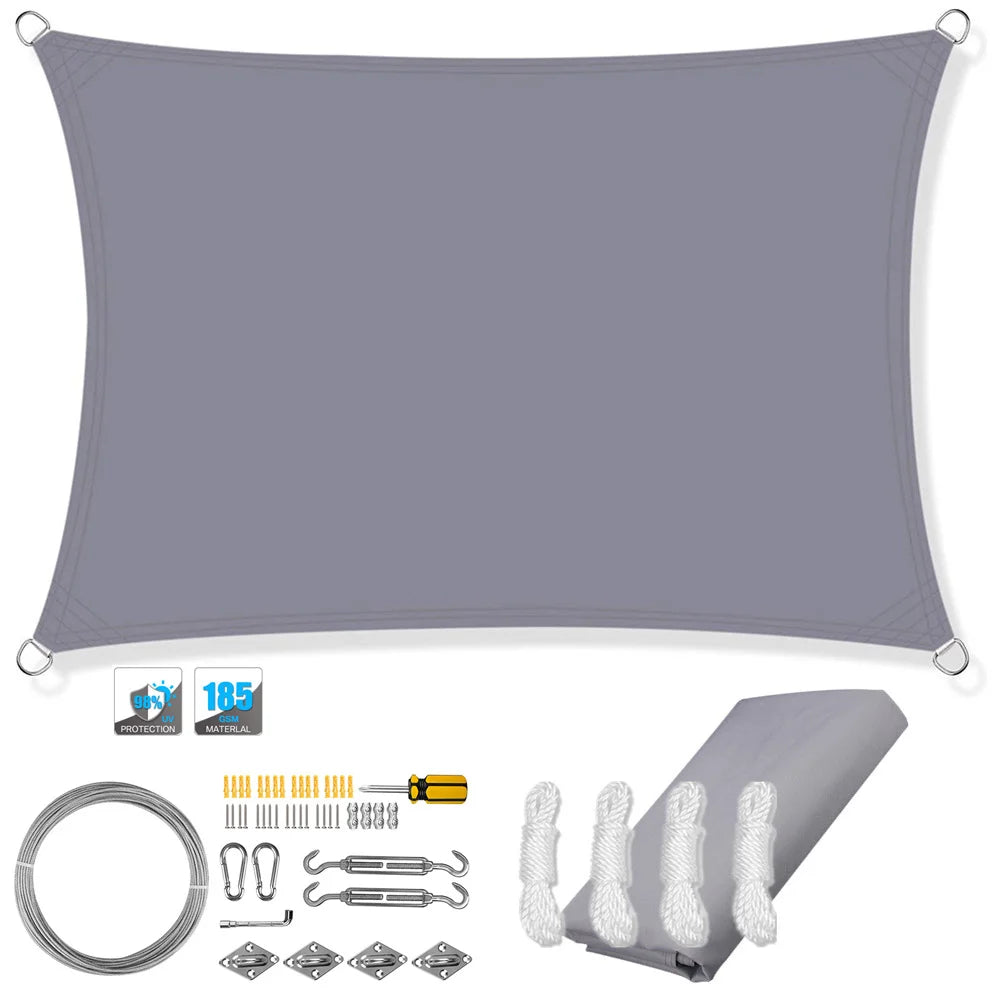 Waterproof Sun Shade Sail Canopy Rectangle UV Block Sun Shelter For Outdoor Garden Patio Backyard Terraza Awning Privacy Screen