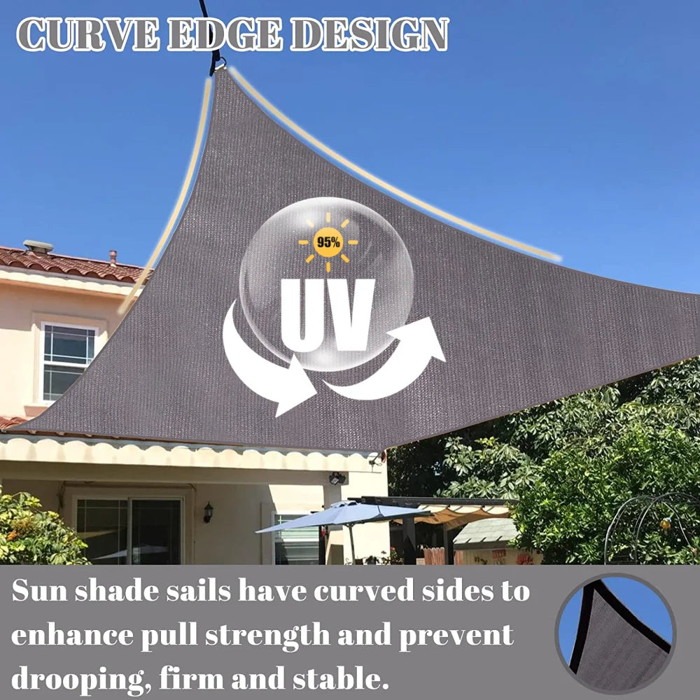 Waterproof Sun Shade Sail Canopy Rectangle UV Block Sun Shelter For Outdoor Garden Patio Backyard Terraza Awning Privacy Screen