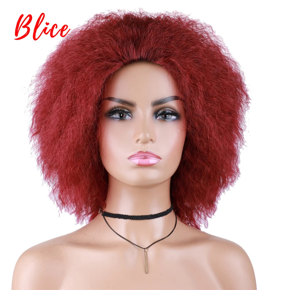 Afro Full Wig Red