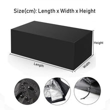 Load image into Gallery viewer, 68 size silver garden patio protective cover Oxford cloth furniture dust cover rattan table and chair sofa waterproof rain cover
