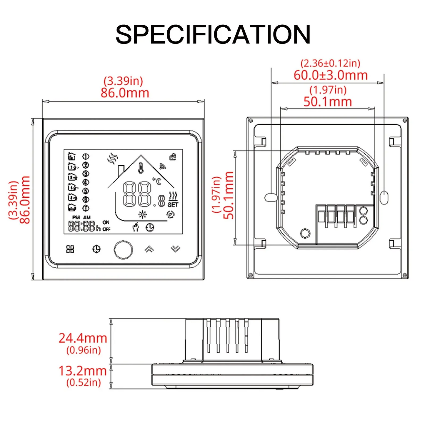 MOES WiFi Smart Water/Electric Floor Heating Thermostat