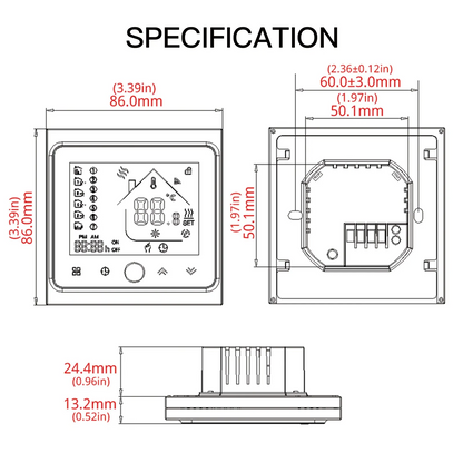 MOES WiFi Smart Water/Electric Floor Heating Thermostat